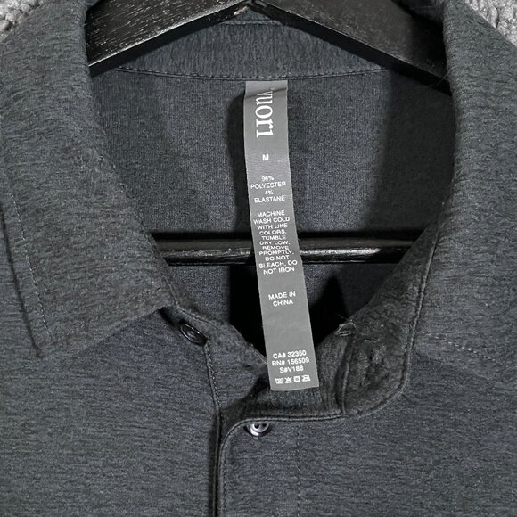 Vuori Strato Tech Polo Shirt - Men's Size M - Gray - Picture 3 of 8